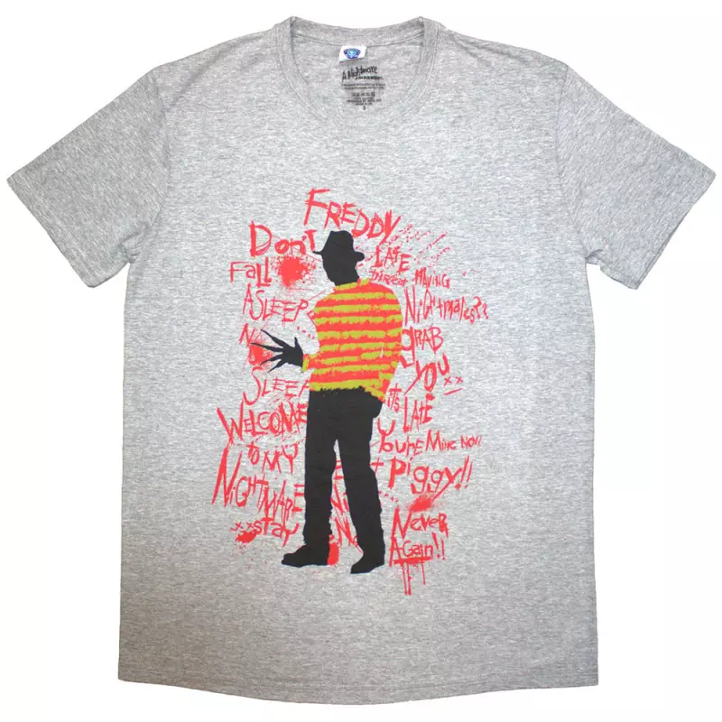 A Nightmare On Elm Street Unisex T-shirt: Freddy Scribble Font  (large) L