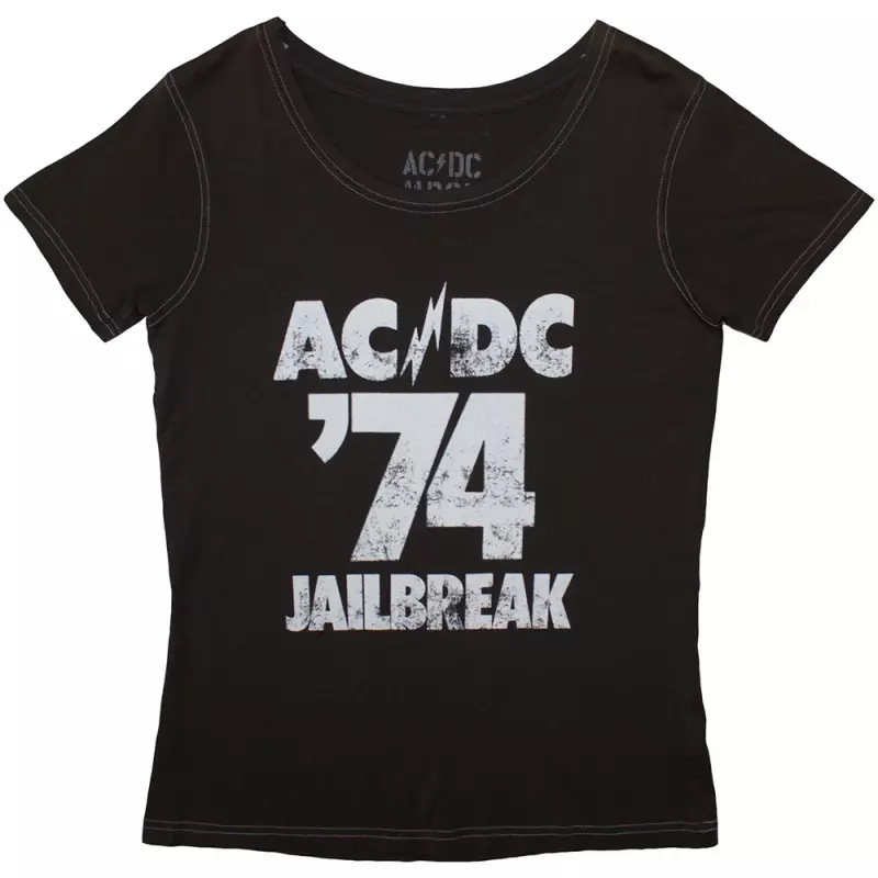 Ac/dc Unisex T-shirt: 74 Jailbreak (back Print & Ex-tour) (large) L