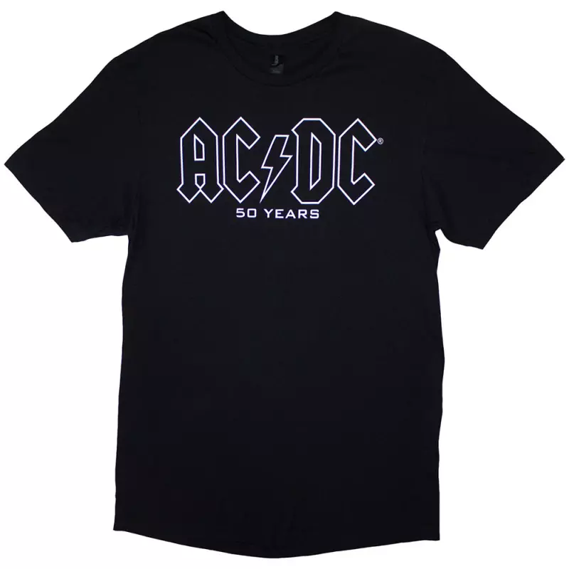 Ac/dc Unisex T-shirt: History Logo (back Print) (large) L