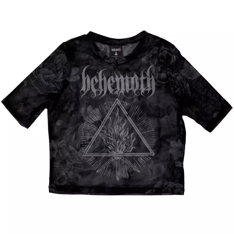 Behemoth Ladies Crop Top: Furor Divinus (mesh) (medium) M