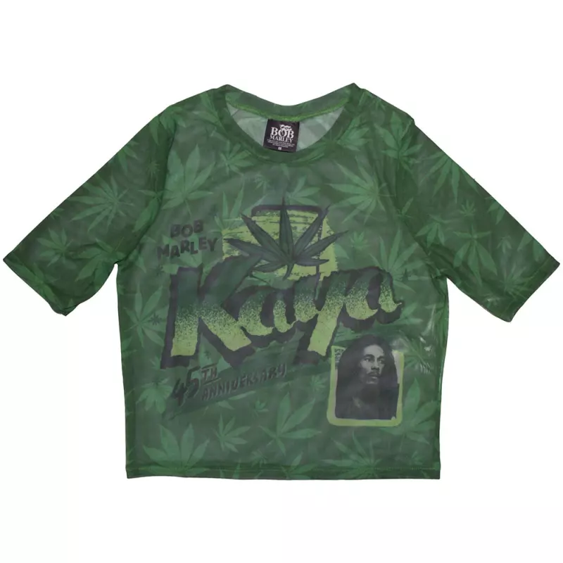 Bob Marley Ladies Crop Top: Kaya (mesh) (large) L