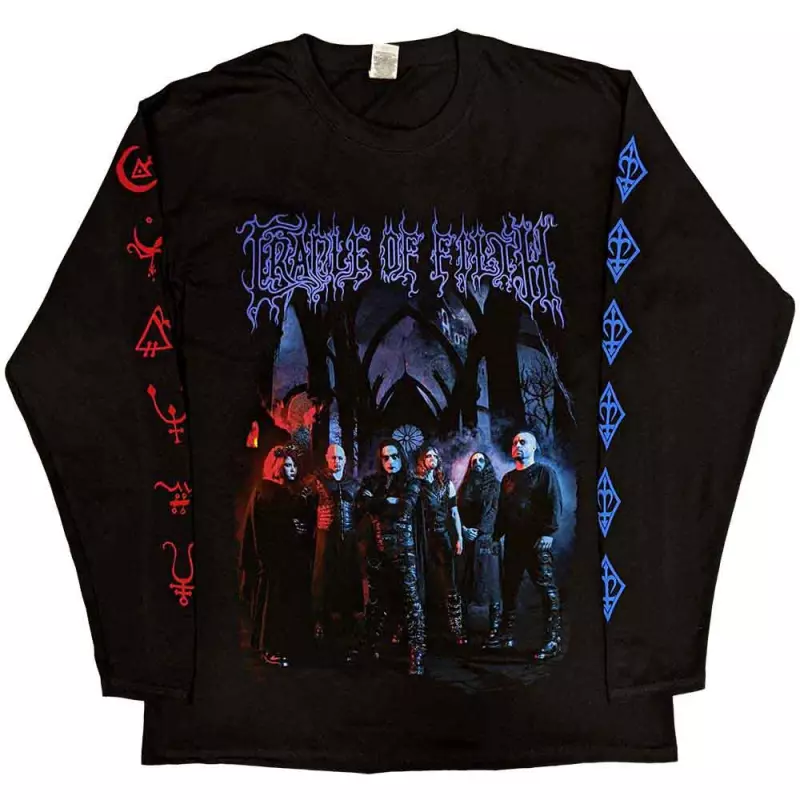 Cradle Of Filth Unisex Long Sleeve T-shirt: Existence Band (back & Sleeve Print) (large) L