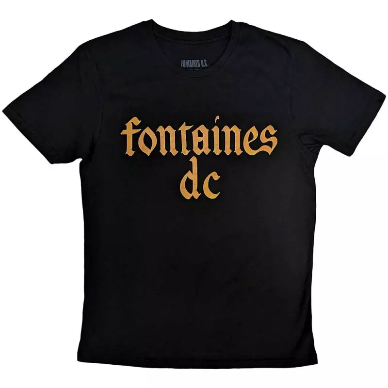 Fontaines D.c. Unisex T-shirt: Gothic Logo (small) S