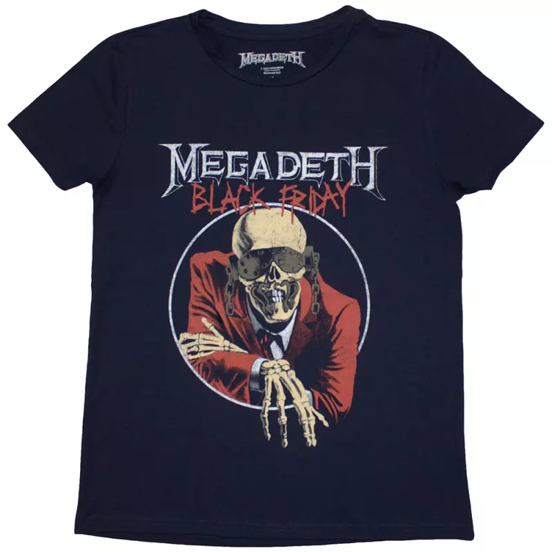 Megadeth Ladies T-shirt: Black Friday (back Print) (x-large) XL