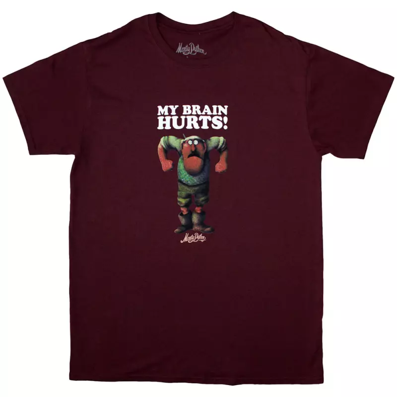 Monty Python Unisex T-shirt: My Brain Hurts (large) L