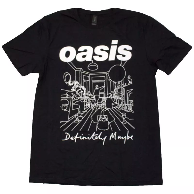 Oasis Unisex T-shirt: Definitely Maybe Line Drawing (small) S