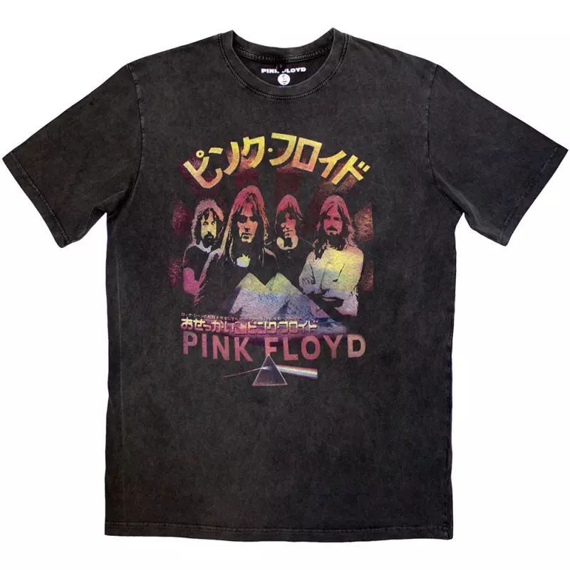 Pink Floyd Unisex Stone Wash T-shirt: Japan Poster (large) L