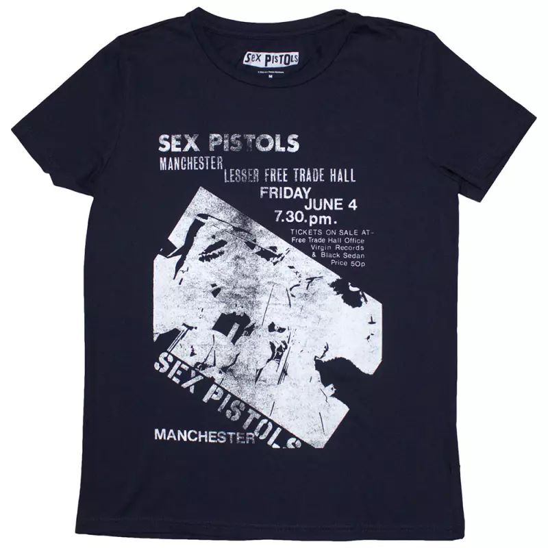 The Sex Pistols Ladies T-shirt: Manchester Flyer (large) L