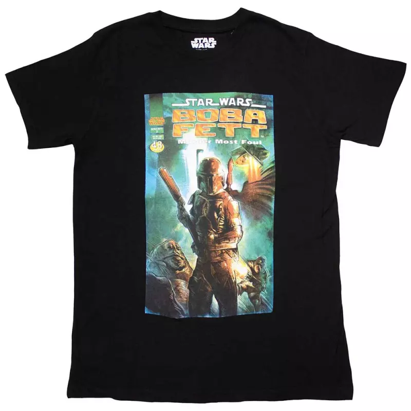 Star Wars Unisex T-shirt: Boba Fett Comic Cover (small) S