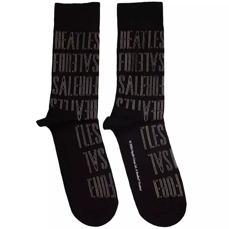 The Beatles  Ankle Socks: For Sale Text Outlines Repeat