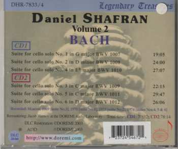 CD Johann Sebastian Bach: Daniel Shafran Vol. 2: 6 Suites For Solo Cello 316344