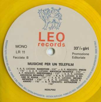 LP Antonio Ricardo Luciani: Musiche Per Un Telefilm CLR 560744