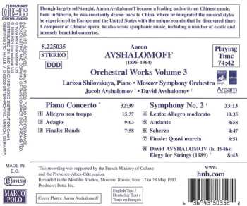 CD Aaron Avshalomov: Orchestral Works, Volume 3 595099