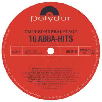 LP ABBA: 16 ABBA Hits 630105