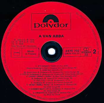 LP ABBA: A Van Abba - Hun Grootste Hits (Hun Grootste Hits Van »Waterloo« Tot »Super Trouper«)  624685