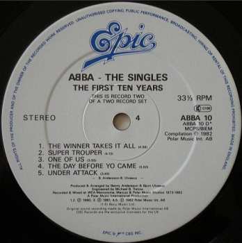 2LP ABBA: The Singles (The First Ten Years) 632321