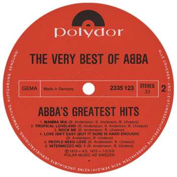 2LP ABBA: The Very Best Of ABBA (ABBA's Greatest Hits) 451130