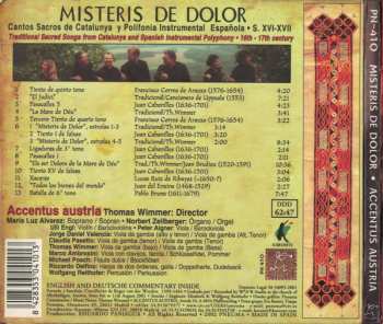 CD Ensemble Accentus: Misteris De Dolor (Cantos Sacros de Catalunya y Polifonia Instrumental Española, S. XVI-XVII = Traditional Sacred Songs From Catalunya And Spanish Instrumental Polyphony, 16th - 17th Century) 547209