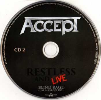 2CD Accept: Restless And Live (Blind Rage - Live In Europe 2015) DIGI 30215