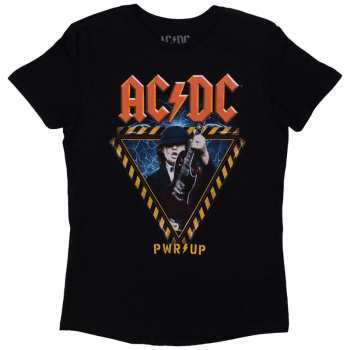 Merch AC/DC: Ac/dc Ladies T-shirt: Angus Triangle Prw-up Eu Tour '25 (back Print & Ex-tour) (xx-large) XXL