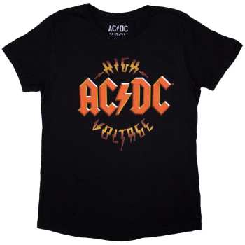 Merch AC/DC: Ac/dc Ladies T-shirt: High Voltage Rnr (back Print) (xx-large) XXL