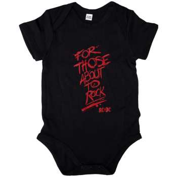 Merch AC/DC: Ac/dc Kids Baby Grow: For Those About To Rock (12 Months) 12 měsíců