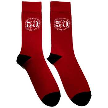 Merch AC/DC: Ac/dc Unisex Ankle Socks: 50th Logo (uk Size 6 - 11) UK Size 6 - 11