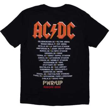 Merch AC/DC: Ac/dc Unisex T-shirt: Angus Soundwall Prw-up Eu Tour '24 (back Print & Ex-tour) (xx-large) XXL