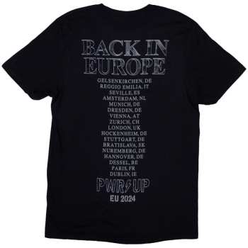 Merch AC/DC: Ac/dc Unisex T-shirt: Back In Black Prw-up Eu Tour '24 (back Print & Ex-tour) (large) L