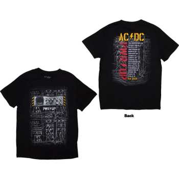 Merch AC/DC: Ac/dc Unisex T-shirt: Control Wires Pwr-up Eu Tour '24 (back Print & Ex-tour) (medium) M