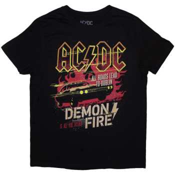  AC/DC: Ac/dc Unisex T-shirt: Demon Fire Pwr-up Eu Tour '24 (back Print & Ex-tour) (xxx-large) XXXL