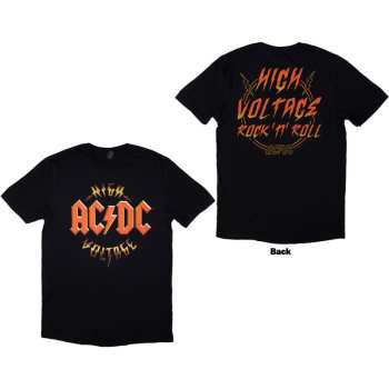 Merch AC/DC: Ac/dc Unisex T-shirt: High Voltage Rnr (back Print) (xxx-large) XXXL