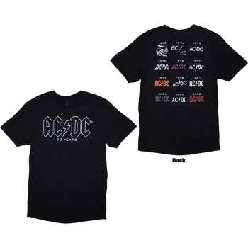 Merch AC/DC: Ac/dc Unisex T-shirt: History Logo (back Print) (small) S