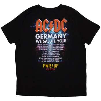 Merch AC/DC: Ac/dc Unisex T-shirt: Pwr-up Germany Eu Tour '24 (back Print & Ex-tour) (xxx-large) XXXL