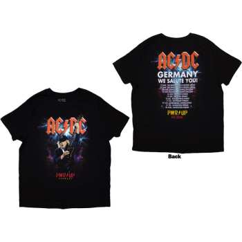 Merch AC/DC: Ac/dc Unisex T-shirt: Pwr-up Germany Eu Tour '24 (back Print & Ex-tour) (xxx-large) XXXL