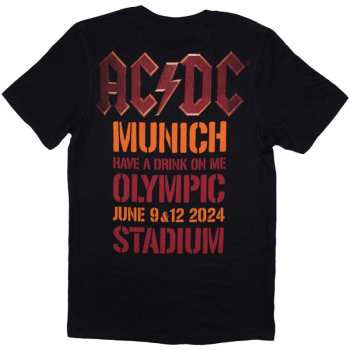 Merch AC/DC: Ac/dc Unisex T-shirt: Pwr-up Munich '24 (back Print & Ex-tour) (small) S