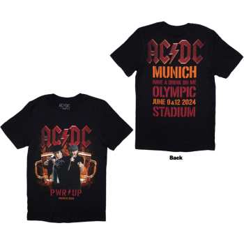 Merch AC/DC: Ac/dc Unisex T-shirt: Pwr-up Munich '24 (back Print & Ex-tour) (small) S