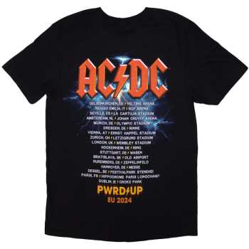 Merch AC/DC: Ac/dc Unisex T-shirt: Pwrd-up In Rock We Trust (back Print & Ex-tour) (large) L