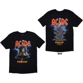 Merch AC/DC: Ac/dc Unisex T-shirt: Pwrd-up In Rock We Trust (back Print & Ex-tour) (large) L