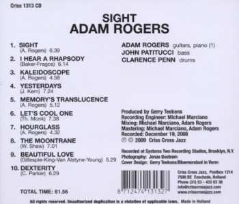 CD Adam Rogers: Sight 632429