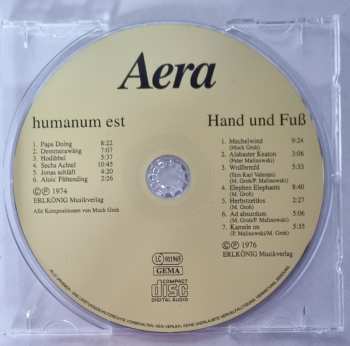 CD Aera: Aera Humanum Est / Hand Und Fuß 552802