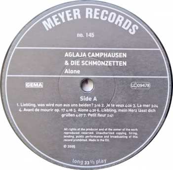 LP Aglaja Camphausen: Alone 251268