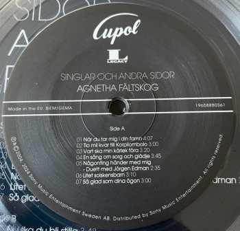 LP Agnetha Fältskog: Singlar Och Andra Sidor CLR 558528