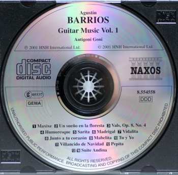 CD Agustín Barrios Mangoré: Guitar Music Vol. 1 - Suite Andina / Un Sueño En La Floresta 325040