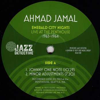 2LP Ahmad Jamal: Emerald City Nights - Live At The Penthouse 1963-1964 DLX | LTD | NUM 587257