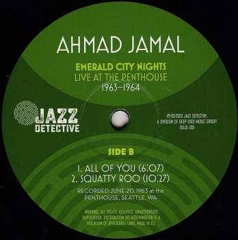 2LP Ahmad Jamal: Emerald City Nights - Live At The Penthouse 1963-1964 DLX | LTD | NUM 587257