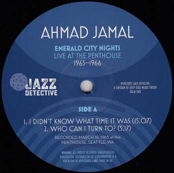 2LP Ahmad Jamal: Emerald City Nights (Live At The Penthouse 1965-1966) DLX | LTD | NUM 576364