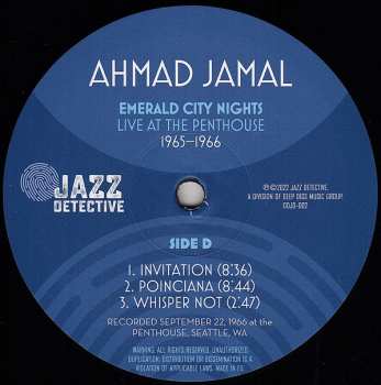 2LP Ahmad Jamal: Emerald City Nights (Live At The Penthouse 1965-1966) DLX | LTD | NUM 576364