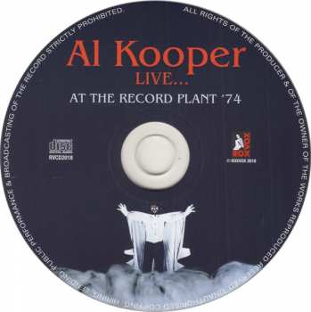 CD Al Kooper: Live ... At The Record Plant '74 438949