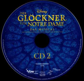 2CD Alan Menken: Disneys Der Glöckner Von Notre Dame - Gesamtaufnahme Live 562310